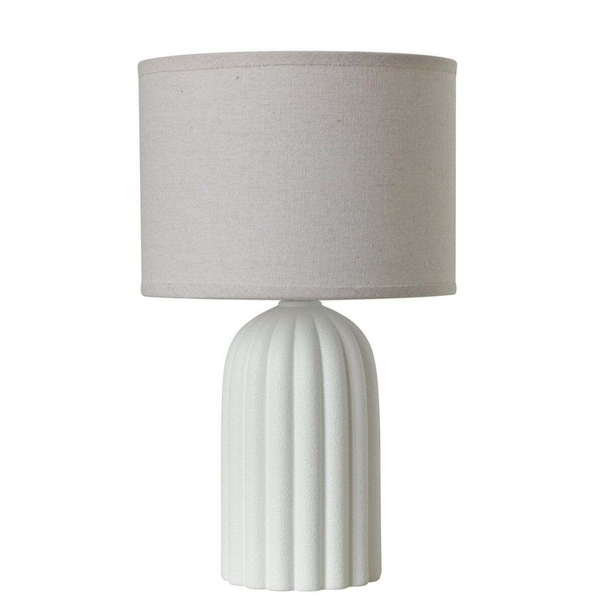 LAMPARA DE MESA CERAMICA D23x38CM FACETADO BLANCO 