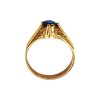 Anillo Labrado-Oro Bajo-Piedra Zafiro-AN8113 conpiedra