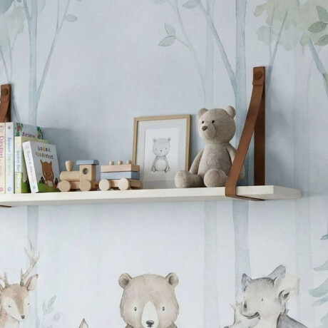Estanteria flotante largo infantil Luna Blanco