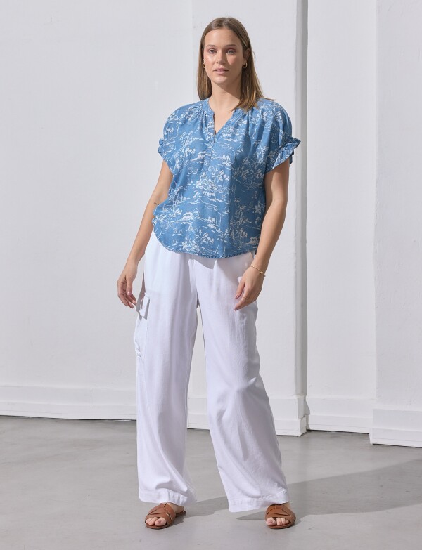 Blusa Lyocell AZUL/MULTI