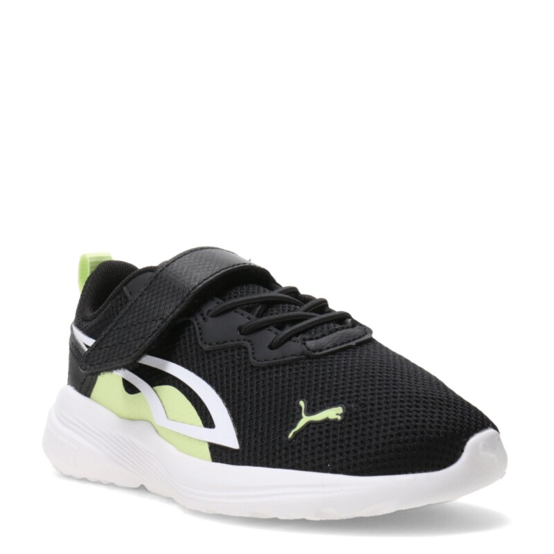 Championes Infantiles Puma All Day Active Negro - Fluor