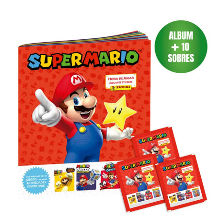 10 Sobres de Figuritas + Album Panini - Super Mario [Español] 10 Sobres de Figuritas + Album Panini - Super Mario [Español]