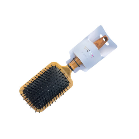 Cepillo de pelo símil madera cuadrado 25.5x8cm Cepillo De Pelo Símil Madera Cuadrado 25.5x8cm