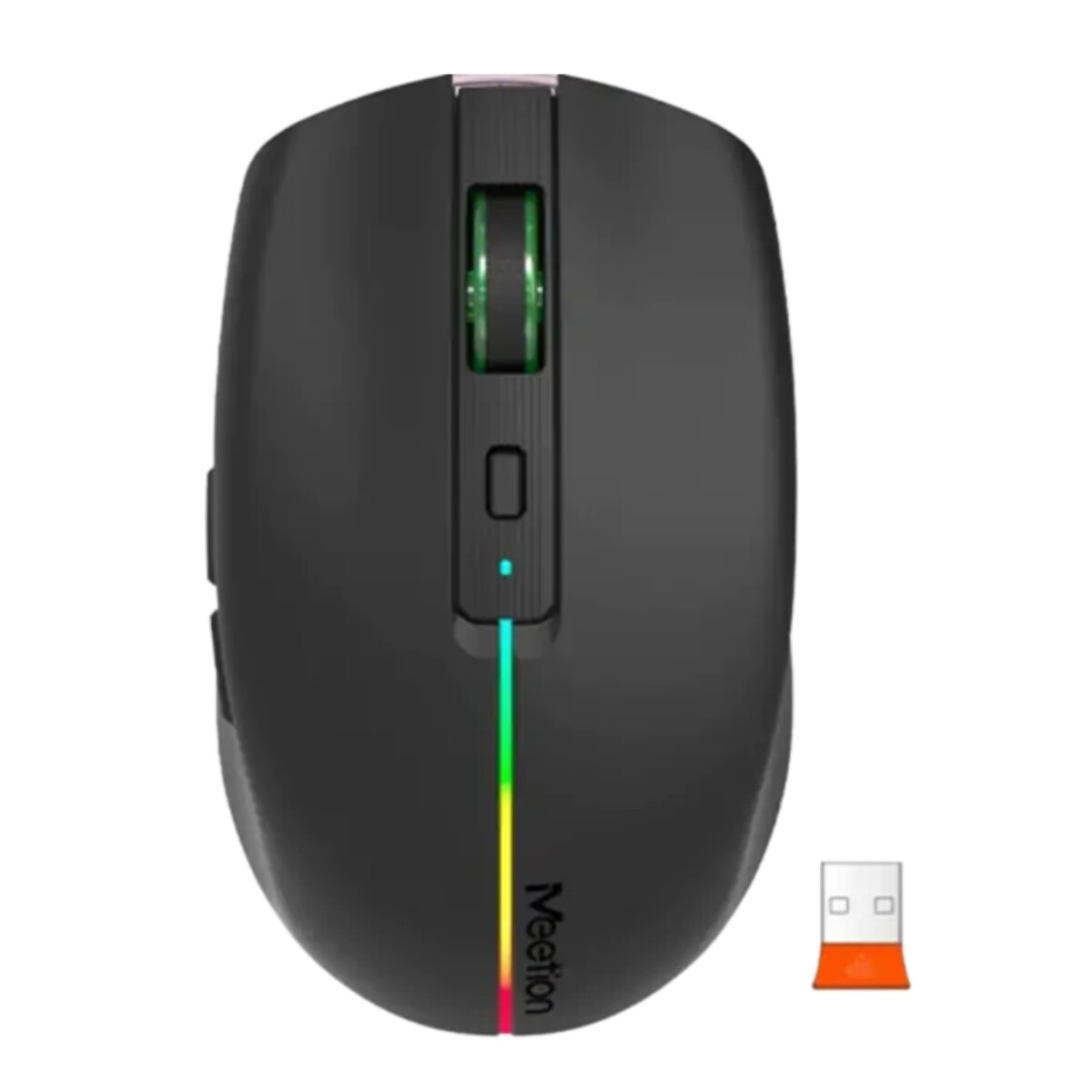 Mouse Inalámbrico Meetion R600 USB Batería Recargable - NEGRO 