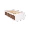 Cama plaza y media con cajones Linea Naturale Blanco/Roble