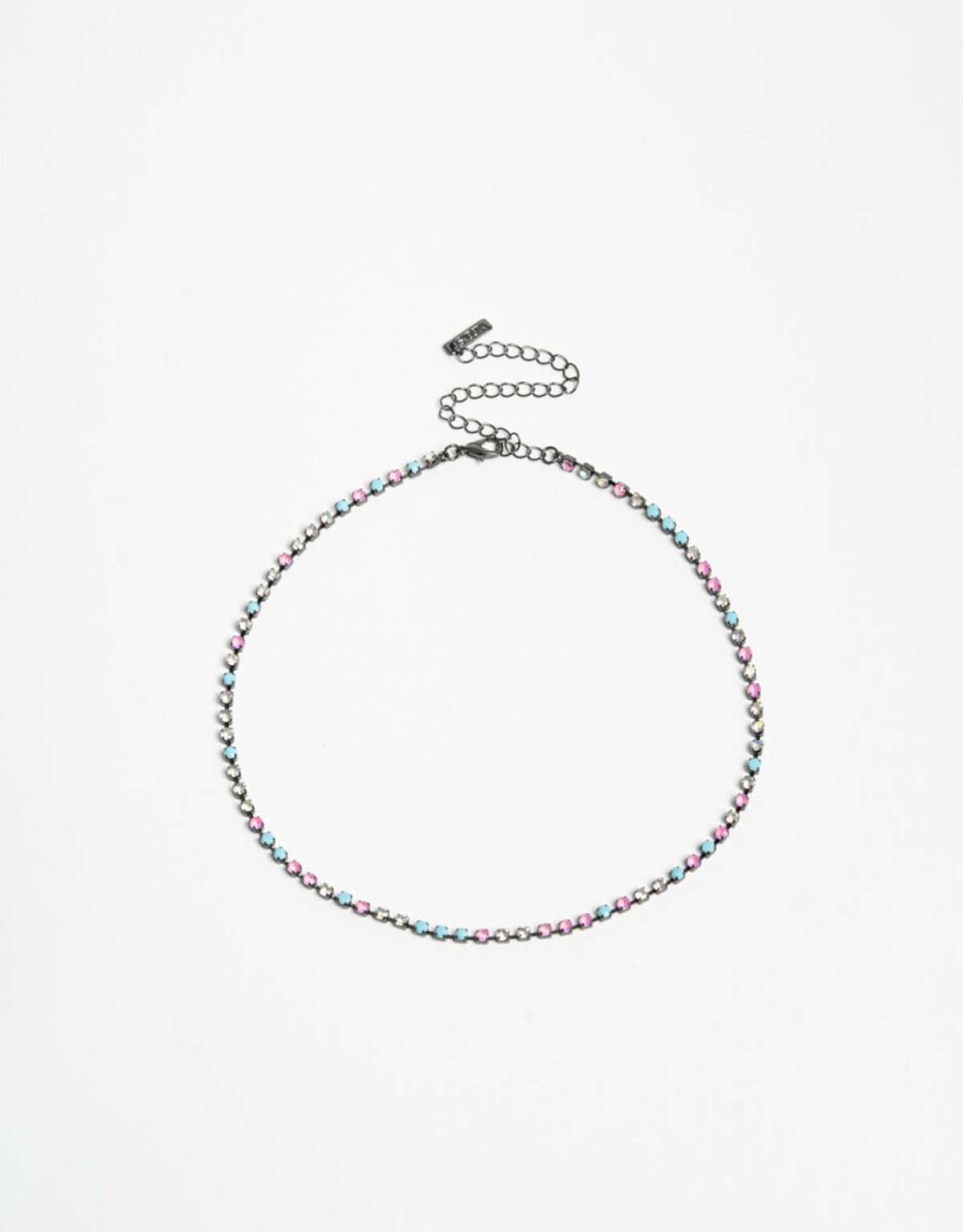 Collares Cortos Strass - Combinacion Multicolor 