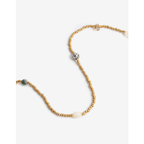 Collar Largo Beads Dorado