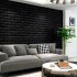Revestimiento Pared Adhesivo 3d Piedra Ladrillo 20 Mts x 0,70 Mts Variante Color Negro