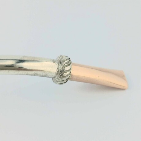 Bombilla de plata 925. Modelo CRIOLLA con boca en oro. Bombilla de plata 925. Modelo CRIOLLA con boca en oro.