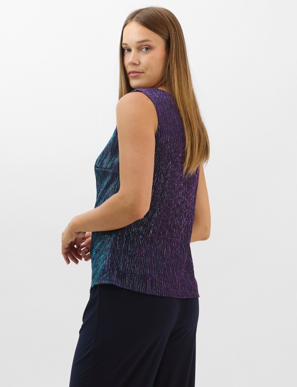 Conjunto Tres Piezas - Plisado Lurex AZUL/MULTI