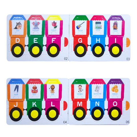Juego didáctico rompecabeza tren con letras e imágenes Juego Didáctico Rompecabeza Tren Con Letras E Imágenes