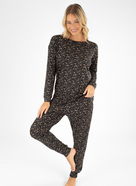 Pijama animal jersey Negro