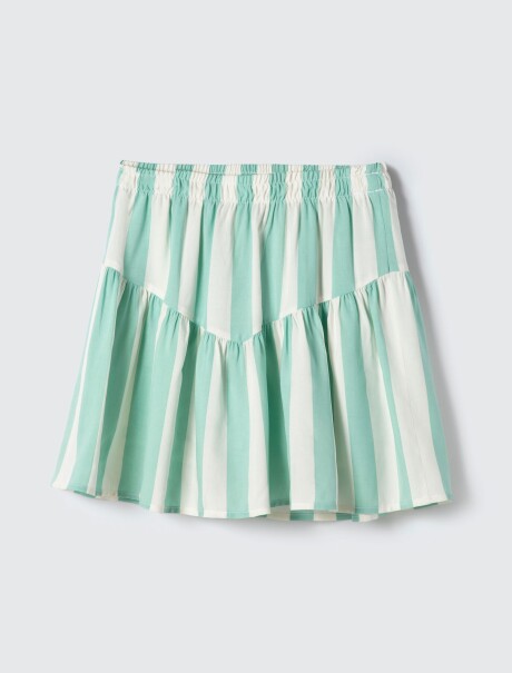 SHORT POLLERA DE NIÑA CON VOLADOS VERDE