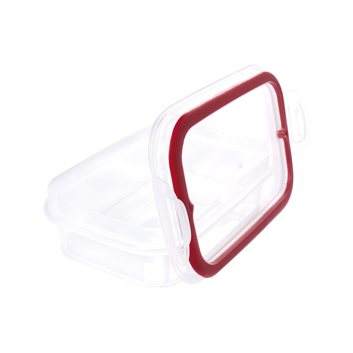 Pote Rectangular con Traba 500 ml - ROJO 