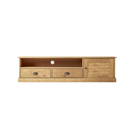 Rack de TV 1 Puerta 2 Cajones Li­nea Valenciana Natural