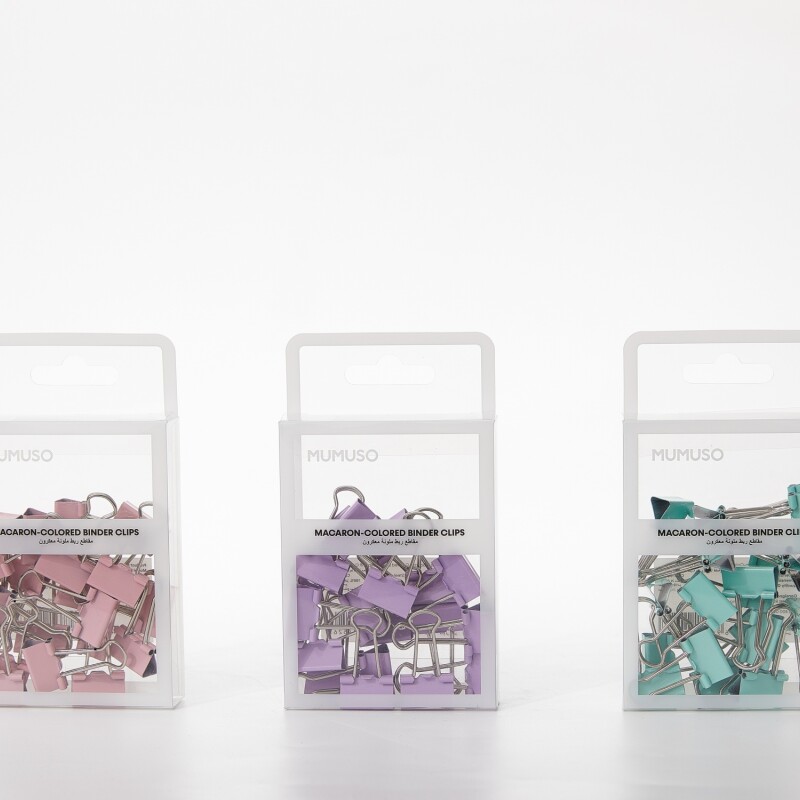 CLIPS PARA CARPETA COLOR MACARON (19 MM/19 UNIDADES) CLIPS PARA CARPETA COLOR MACARON (19 MM/19 UNIDADES)