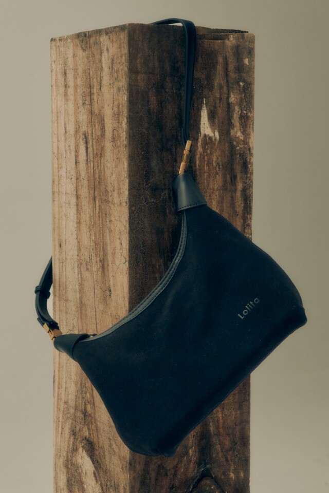 Bandolera de cuero hobo negro