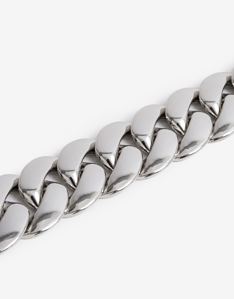 Pulseras Flexibles Metal Pulsera Flexible Cadena Bold - Plateado Rodio