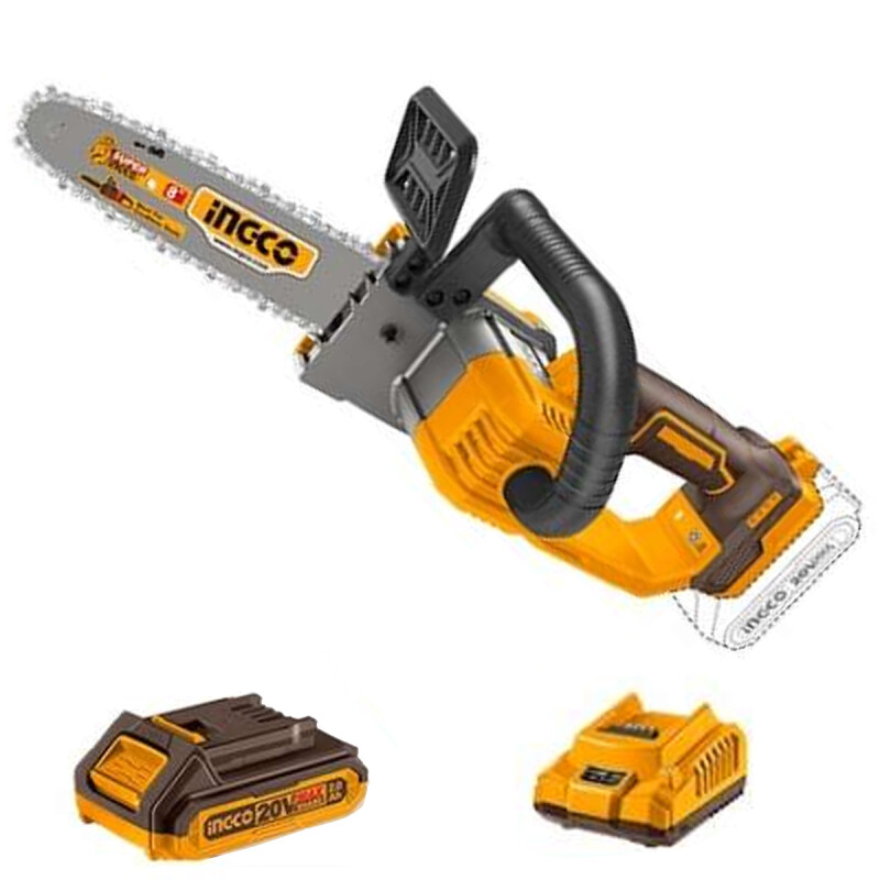 MOTOSIERRA 20V 8 PULG C 1 BAT Y 1 CARG INGCO CGSLI20851 MOTOSIERRA 20V 8 PULG C 1 BAT Y 1 CARG INGCO CGSLI20851