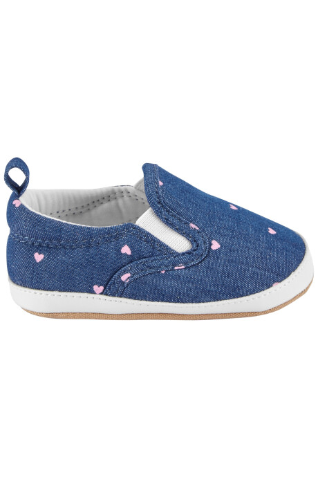 Zapatillas jean diseño corazones 0