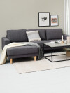 Sofá EGENSE chaise longue tela gris osc Sofá EGENSE chaise longue tela gris osc
