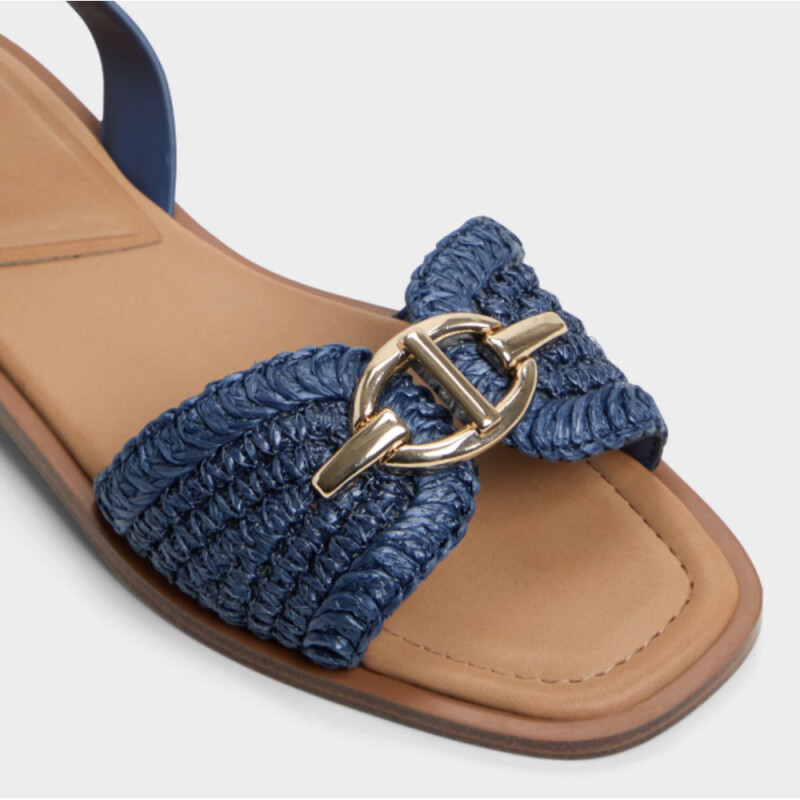 GOASSI GOLD TEXTILE NAVY SUEDE