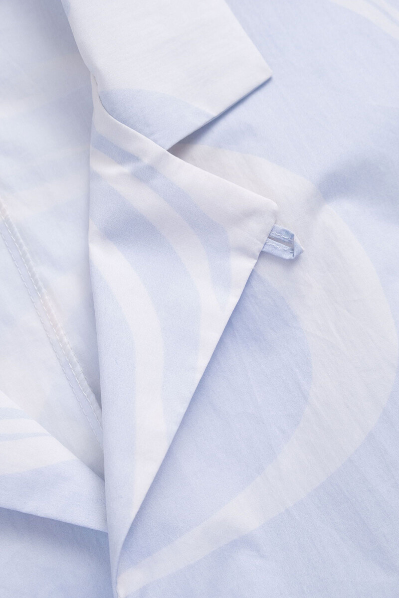 CAMP-COLLAR BOXY SHIRT Marble Sky