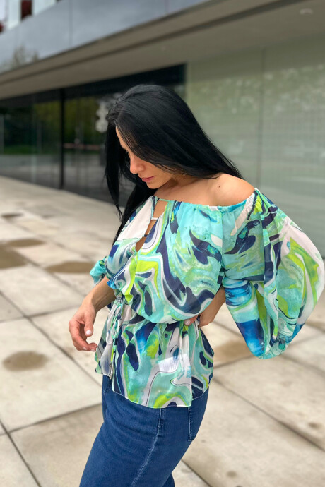 Blusa Silk Fernanda Estampado
