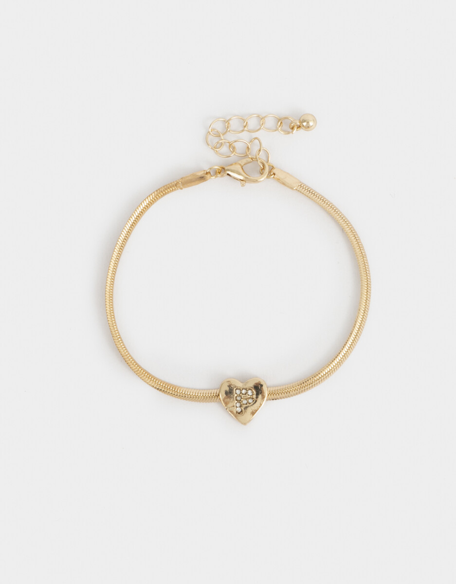 Pulsera Flexible De Inicial "p" 