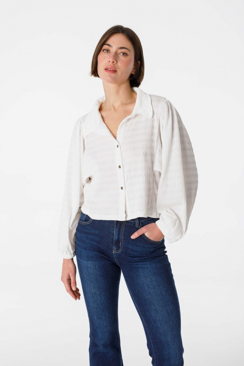 Camisa Aisling Blanco texturado