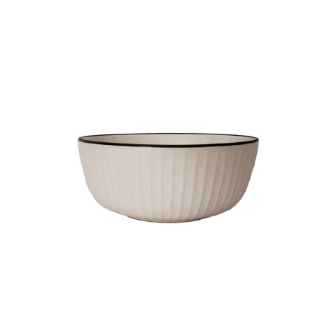 BOWL D15CM LINEAS CREMA BORDE NEGRO BOWL D15CM LINEAS CREMA BORDE NEGRO