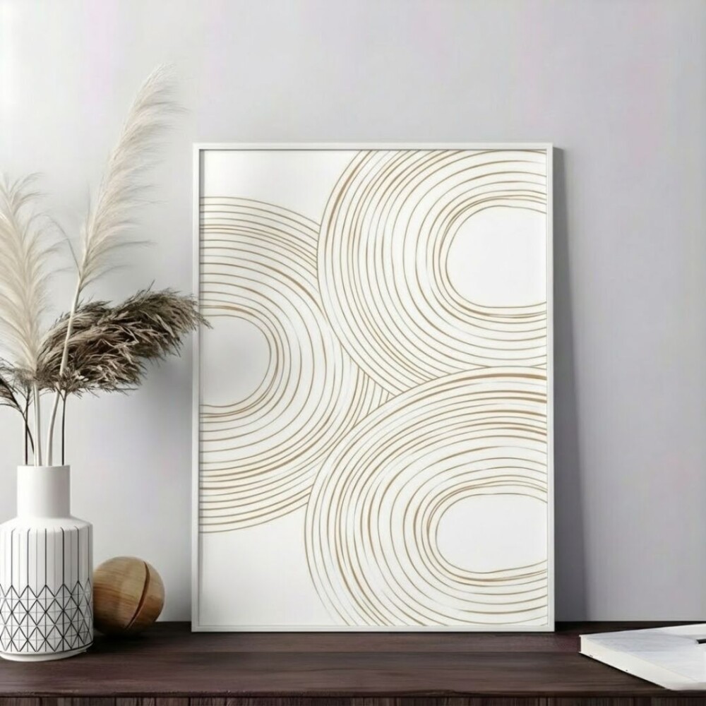 Cuadro Canvas 30x40cm - Figuras Point Beige