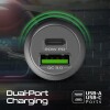 Cargador Rápido Auto Promate 20W Dual (USB-C y USB-A) Cargador Rápido Auto Promate 20W Dual (USB-C y USB-A)