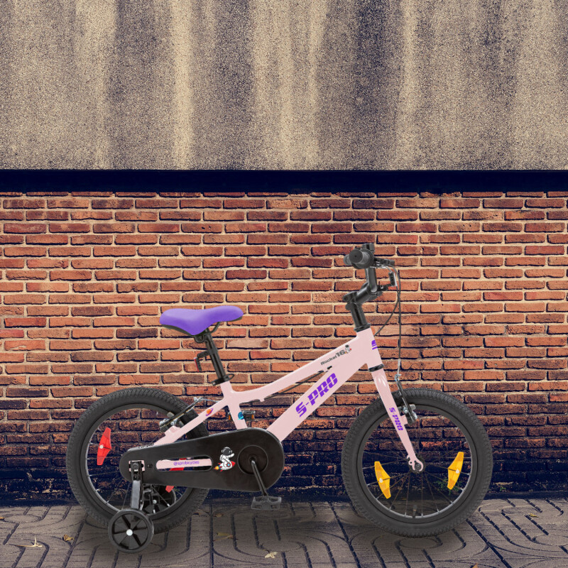 Bicicleta S-PRO Rocket Rodado 16 con Rueditas ROSA