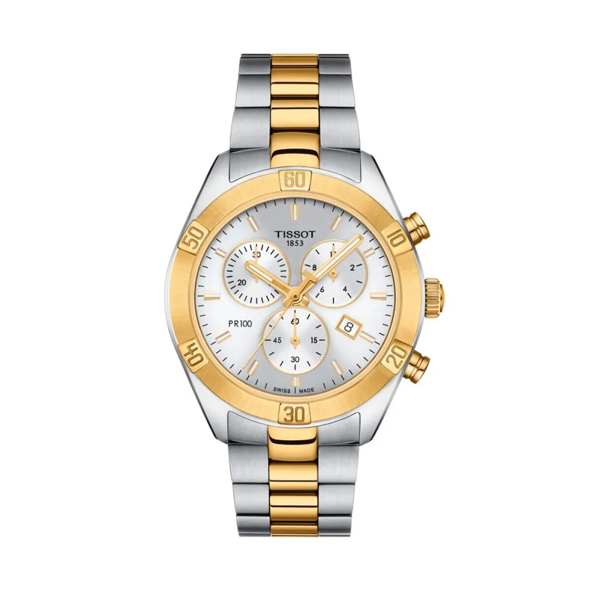 Reloj Tissot Pr 100 Sport Chic Chronograph T1019172203100 Para Mujer 