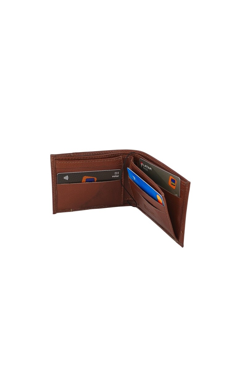 Billetera con triple tarjetero Marrón