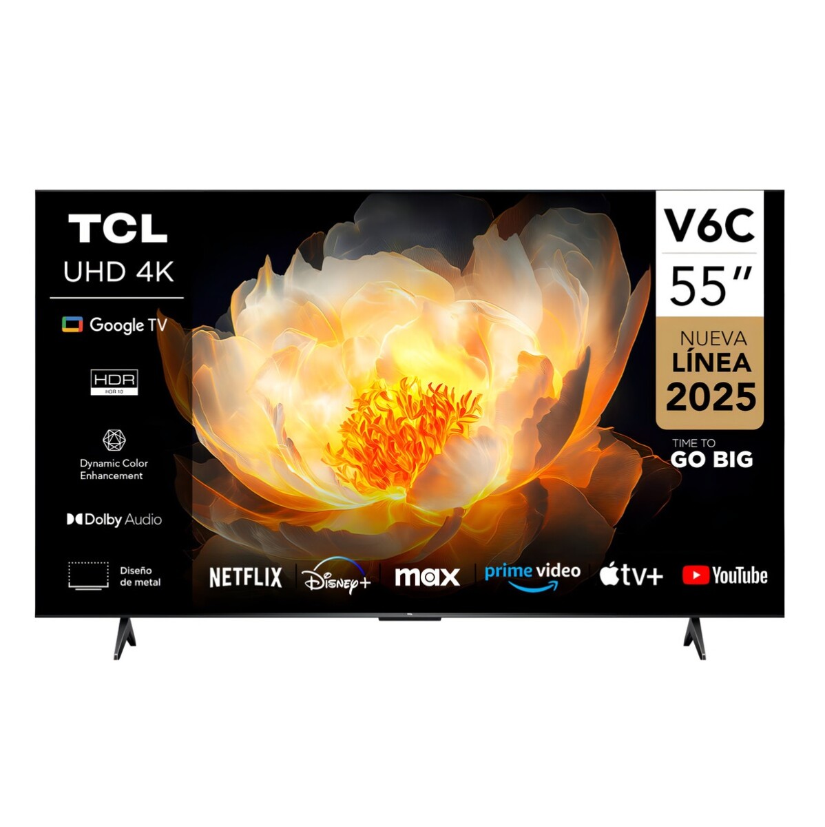 Smart Tv 55 Tcl 55v6c Qled 4 K Google Tv Hdr Dolby 