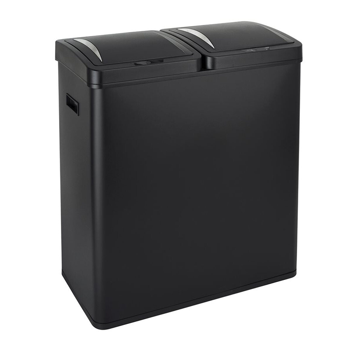 Tarro Residuos Basura 2 Compartimento Reciclaje 60L c/Sensor - Negro 