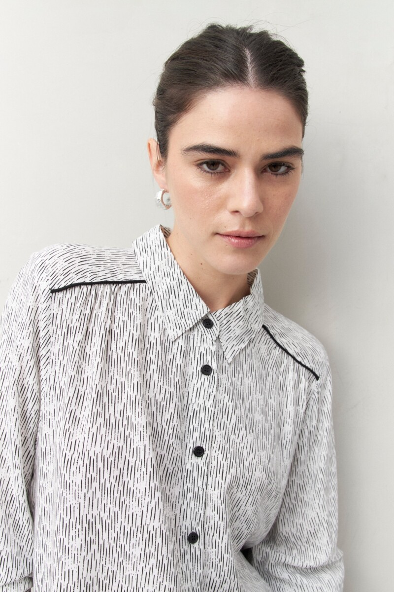 CAMISA ALTHEA Negro/Blanco