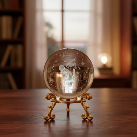Adorno Esfera Decorativa De Cristal Principito Sentado 8 cm Adorno Esfera Decorativa De Cristal Principito Sentado 8 cm