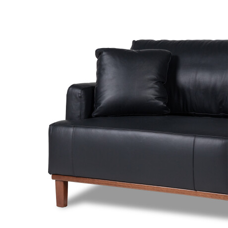 Sofá Allure - Cuero Básico - 3 cuerpos 1005 (Negro)