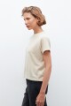 Sweater manga corta beige melange