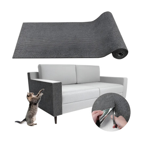 Set X5 Rascadores P/Gato Adhesivo 100x60cm Protector Muebles Gris