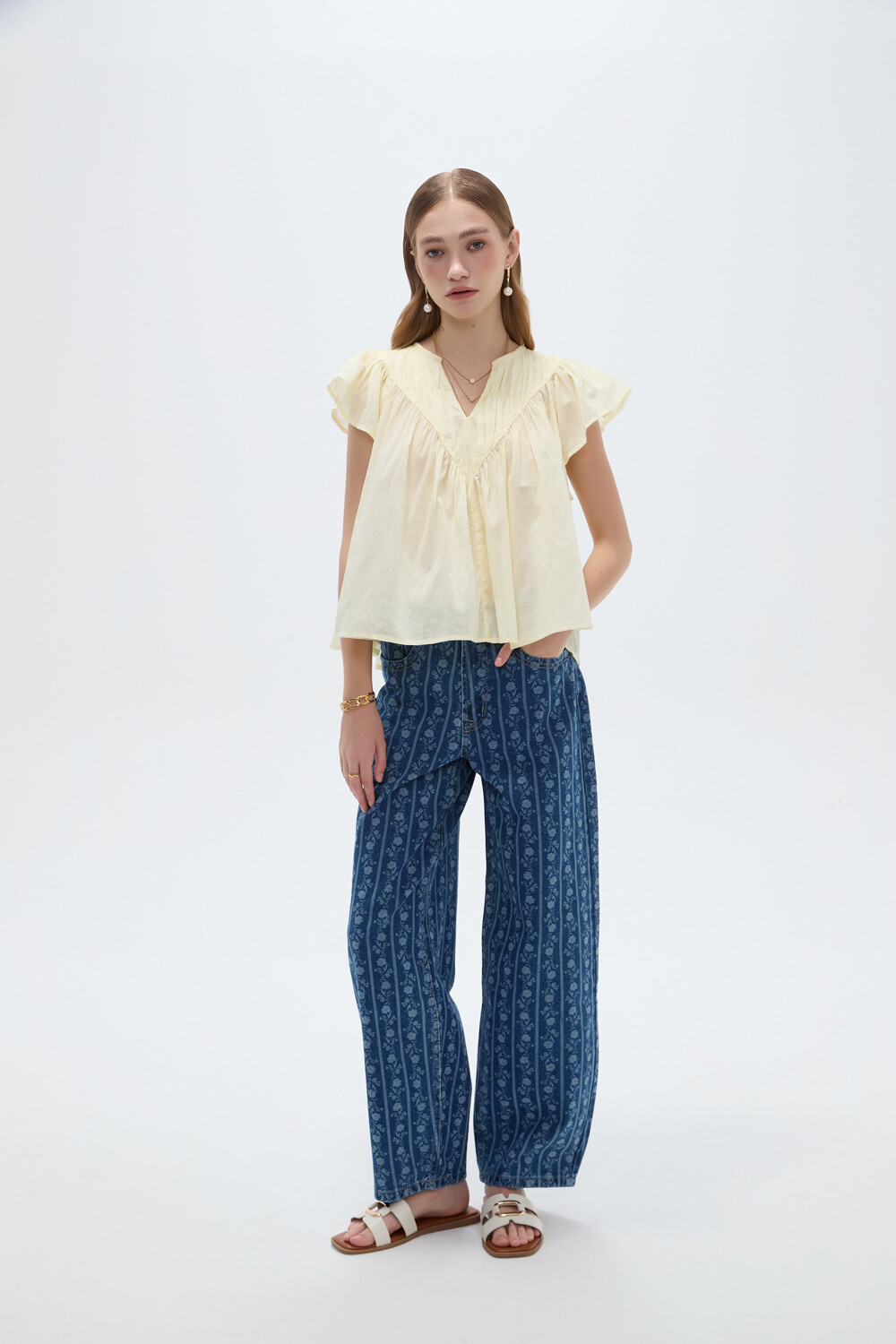 Blusa Glebe Amarillo Palido
