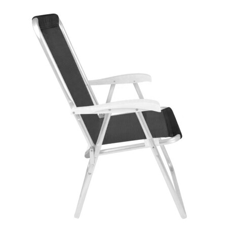 Kit 2 Reposeras Altas Plegables Aluminio Conforto Sannet Mor Negro