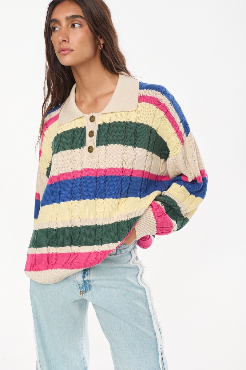 Sweater Sugus Combo Rosa