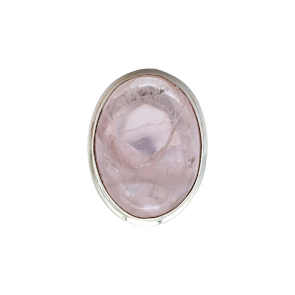 Anillo Oval-Plata 925-Piedra Cuarzo rosa-AN3937 conpiedra