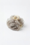 Broche flor tul beige