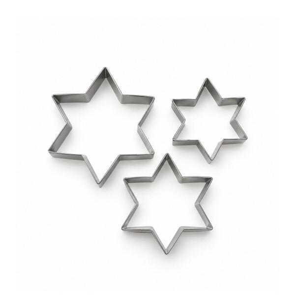 Set de 3 moldes de galleta estrella Set de 3 moldes de galleta estrella