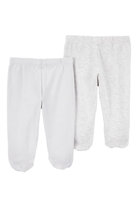 Pack dos peleles de algodón, grises Pack dos peleles de algodón, grises